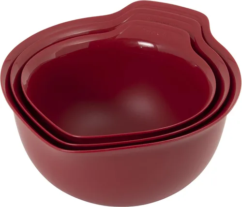 Miniatura 2 de KitchenAid Juego de 3 cuencos universales para mezclar, color rojo imperio