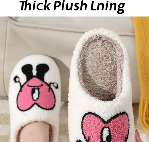 Miniatura 3 de LEZIRTOI Bad Cute Bunny Slippers For Women Men Couple Casual Shoes Cartoon Plush Indoor Outdoor Slipper Winter Love Pattern Slippers House Slippers