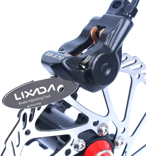 Miniatura 3 de Lixada Pastillas de freno de disco de 1/2/4 piezas Herramienta de ajuste de pastillas de bicicleta Asistente de montaje Pastillas de freno de disco