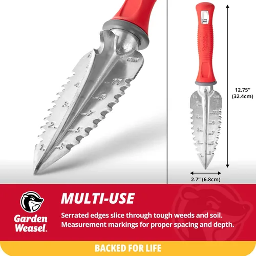 Miniatura 5 de Garden Weasel Trasplantador multiusos Cavar, cultivar, plantar, desherbar Herramienta de excavación manual para plantar y jardinería, paleta