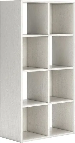 Miniatura 20 de Diseño exclusivo de Ashley Paxberry. Organizador de almacenamiento o librero moderno de 6 cubos, color blanqueado