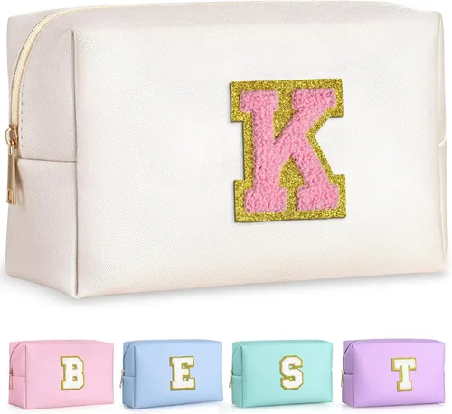 Miniatura 169 de TOPEAST - Bolso de maquillaje para mujer, G Blanco nacarado-rosa