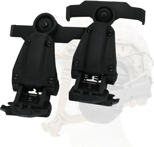 HEARFALCOM Adaptador de riel ARC para cascos de la serie Fast compatible con orejeras Walker's Razor Negro