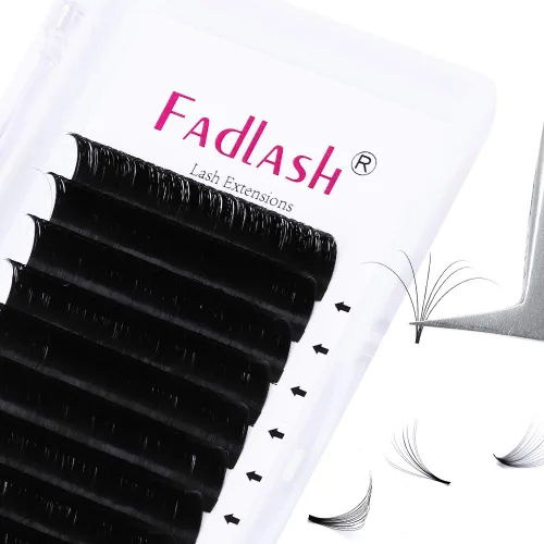 Miniatura 14 de FADLASH Extensiones de pestañas con rizo D, 0.07 mm, bandeja mixta fácil de usar, pestañas de volumen 2D-10D, autoaplicables, 15-20 mm