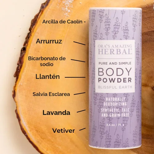 Miniatura 3 de Ora's Amazing Herbal Polvo Corporal Sin Talco para Mujeres, Polvo de Talco Sin Almidón de Maíz, Aroma Relajante de Conexión a Tierra, Aceites