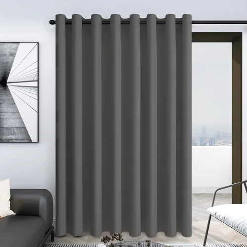 Miniatura 71 de Deconovo Cortina opaca, para oscurecer la habitación Gris claro