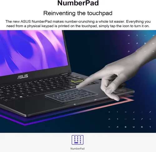 Miniatura 7 de ASUS Laptop de 14 pulgadas para negocios y estudiantes, pantalla FHD de 14 pulgadas, Intel Celeron N4500, 1 año de Microsoft 365, memoria de 4 GB