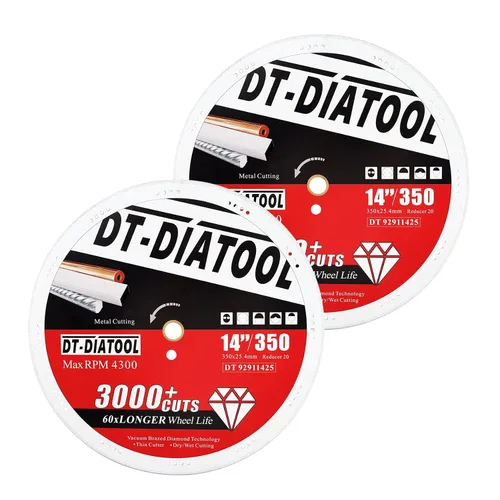 Miniatura 19 de DT-DIATOOL Ruedas de corte de diamante de 4 x 7/8 "para cuchillas de corte de metal de acero y hierro para amoladora angular