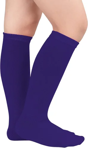 Miniatura 2 de American Trends Calcetines deportivos para niños y niñas, a rayas, hasta la rodilla, para fútbol, béisbol, sóftbol, para niñas pequeñas