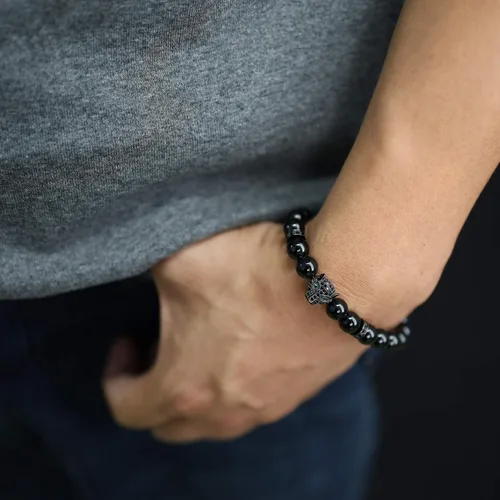 Miniatura 4 de COAI - Pulsera semipreciosa de leopardo para hombre y mujer
