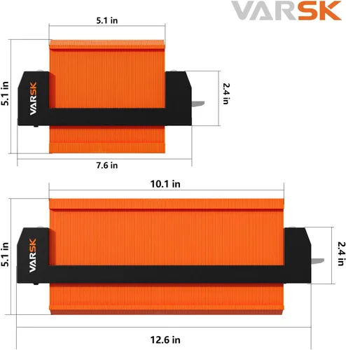 Miniatura 2 de VARSK Herramienta de perfil de medidor de contorno con luz de 5 + 10 pulgadas, herramienta de contorno y forma súper duplicadora, regalos