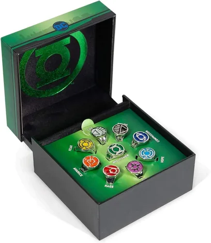 Miniatura 2 de DC Comics Green Lantern Power Anillos de espectro emocional Incluye 9 anillos ajustables con cada emoción, Verde