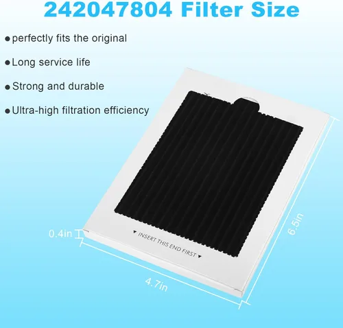Miniatura 2 de Paquete de 6 filtros de aire de repuesto de alta calidad para refrigerador, filtro activado por carbón compatible con Frigidaire PAULTRA Pure Air
