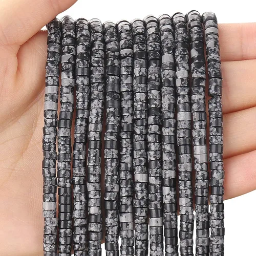 Miniatura 36 de BONNY BOXX 150 piezas de cuentas espaciadoras de jade blanco natural, cuentas sueltas semipreciosas planas redondas de jade heishi para hacer joyas
