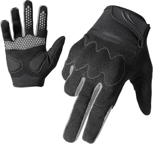 WPTCAL Guantes de ciclismo para hombres y mujeres guantes de bicicleta antideslizantes con pantalla táctil completa guantes de ciclismo para