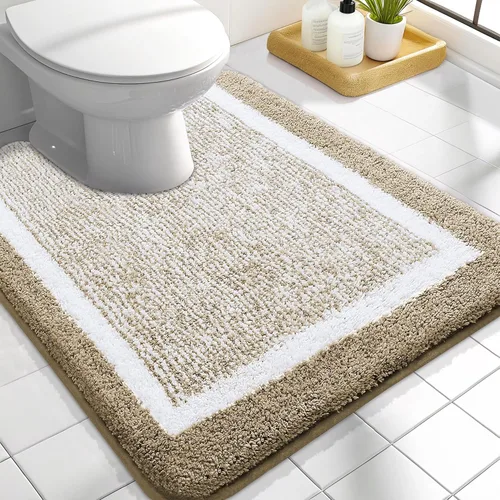 Miniatura 96 de OLANLY Alfombras de baño 24x16, tapete de baño de microfibra extra suave y absorbente, antideslizante, lavable a máquina, alfombra de baño esponjosa