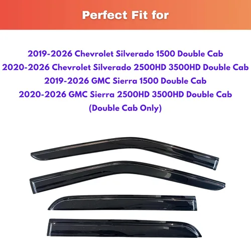 Miniatura 664 de KPY Visor de ventana compatible con Kia Soul 2009-2013, Protector contra lluvia de 4 unidades, deflectores de ventilación de ventana lateral