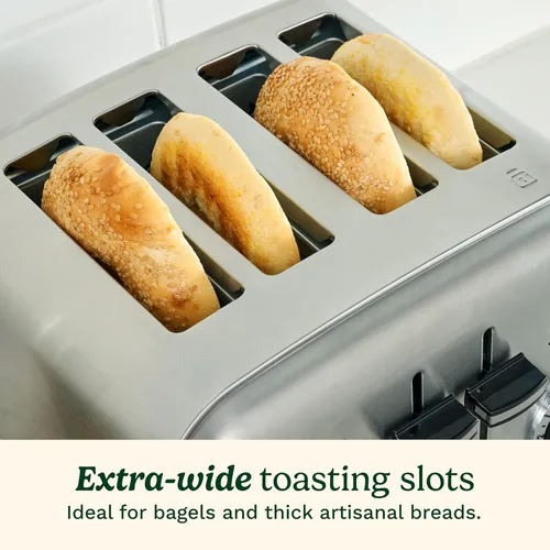 Miniatura 4 de Cuisinart 4 Slice Toaster, Compact Stainless Steel Toaster with Extra-Wide Slots for Toasting Bread, French Toast, Bagels and Pastries, Defrost &