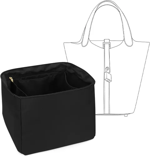 LEXSION Organizador de bolsos sedosos para bolsas de Picotin 1822, organizador de bolso, inserto de lujo con cremallera, bolso de mano, moldeadores