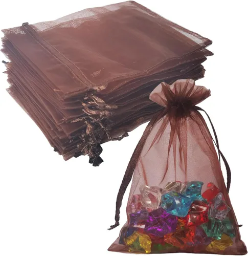 Miniatura 27 de Paquetes de 100 bolsas de organza de 4 x 6 pulgadas, color azul bebé para baby shower, Navidad, recuerdos de fiesta, cumpleaños, boda, despedida