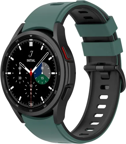 Senter Correa de repuesto de goma suave de liberación rápida para Samsung Galaxy Watch4 de 40/1.732 in, Watch4 Classic de 1.654 in/1.811 in Smart