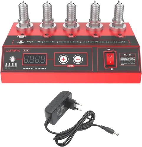 Probador de bujías, probador de chispas de frecuencia ajustable de 5 orificios 200-9000rpm, probador de bobina de encendido de automóvil,