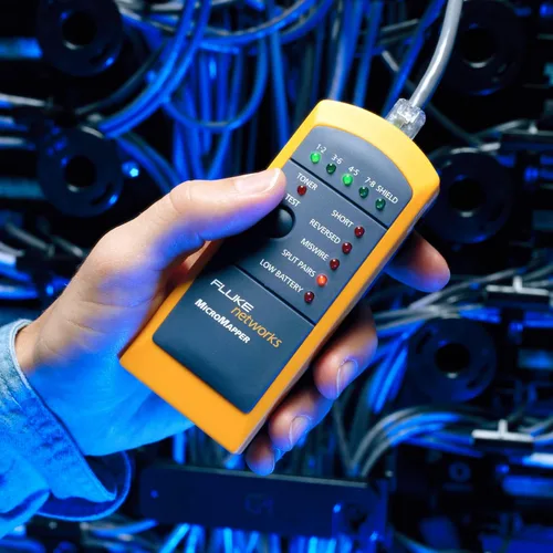 Miniatura 2 de Fluke Networks MT-8200-49A Probador de Cables de Cobre, Gris/Amarillo
