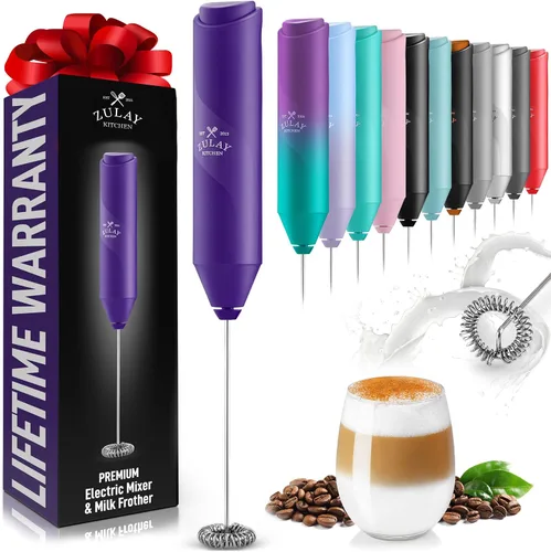Miniatura 34 de Zulay Kitchen - Batidor eléctrico de mano para café, lattes, capuchinos, matcha y chocolate caliente, mezclador portátil para bebidas, accesorio