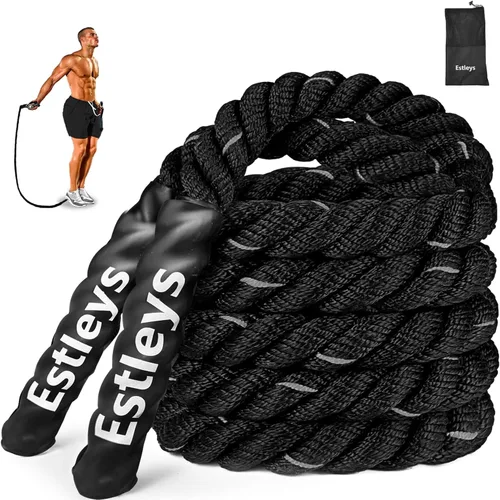 Miniatura 8 de Cuerda de saltar pesada de 5 libras para hombres y mujeres, cuerda de saltar pesada para adultos, cuerdas de saltar pesadas para entrenamiento