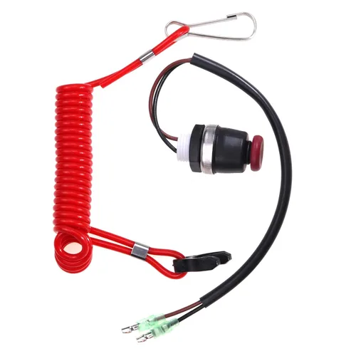 ZOOKOTO Cable de interruptor de muerte, interruptor de apagado de motor fuera de borda y cordón de seguridad para Mercury Tohatsu marino