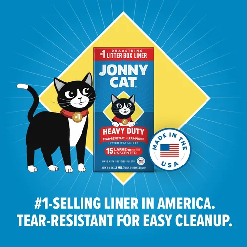 Miniatura 4 de Jonny Cat Heavy Duty Tear-Resistant Litter Box Liners, Large, 30in x 16in, 15ct
