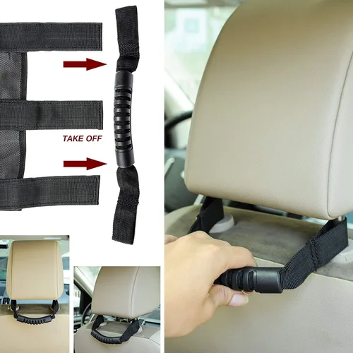 Miniatura 5 de JeCar Asas de agarre de barra antivuelco resistentes compatibles con Jeep Wrangler 1955-2023 CJ YJ TJ JK JL y Gladiator JT Truck, rosa