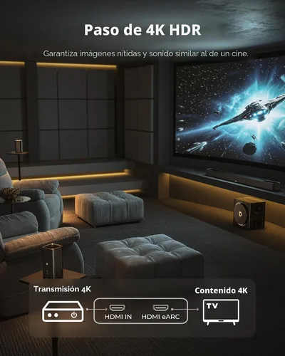 Miniatura 9 de ULTIMEA Skywave X60 7.1.4ch Sistema de Sonido Envolvente Inalámbrico Profesional para TV con Dolby Atmos, Barra de Sonido de 840W con Subwoofer