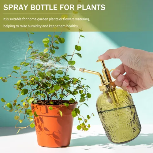 Miniatura 5 de YARNOW Botella rociadora de 12 onzas para plantas, rociador de jardín, rociador, regadera pequeña con boquilla ancha base antideslizante