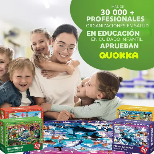 Miniatura 7 de QUOKKA Rompecabezas para niños de 4 a 6 años - 4 x 60 rompecabezas para niños pequeños de 5 a 8 años - Juguetes educativos de busca y encuentra
