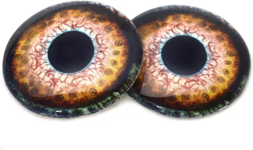 Megan's Beaded Designs Ojos de cristal del monstruo del lago Ness de 0.236 in a 3.071 in Fantasía Lago Escocia Criatura marina Fabricación de joyas