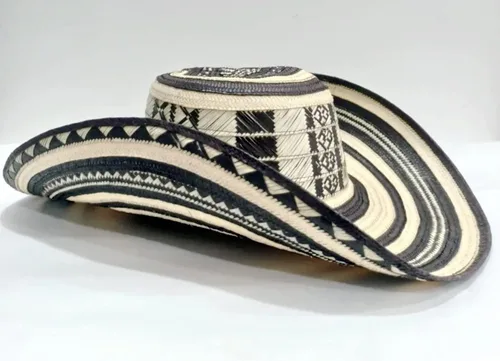 Miniatura 13 de Sombrero colombiano Sombrero Sinuano Arrow Cane Caña Flecha Vueltiao Hecho por Auténticos Indígenas Colombianos