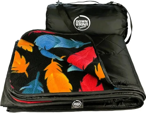Miniatura 9 de DOWN UNDER OUTDOORS Manta grande impermeable y resistente al viento, extra gruesa de 350 GSM, forro polar acolchado, o manta de estadio de sherpa