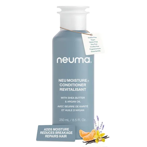 Neuma Acondicionador hidratante sin sulfato Neu | Acondicionador hidratante con manteca de karité y aceite de argán | Fórmula vegana y segura para