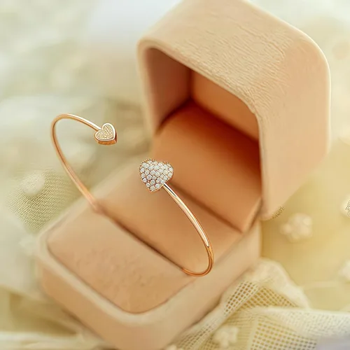 Miniatura 3 de ASHMITA Brazalete de oro rosa para mujer, pulsera de perlas de concha ajustable