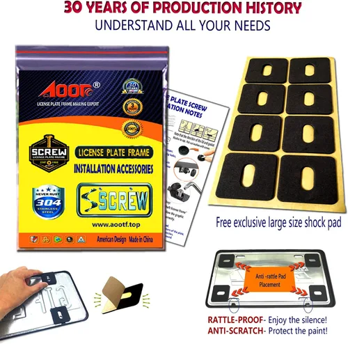 Miniatura 8 de Aootf Tornillos de acero inoxidable para placa de matrícula, pernos antirrobo para marco de matrícula, sujetadores resistentes a manipulaciones