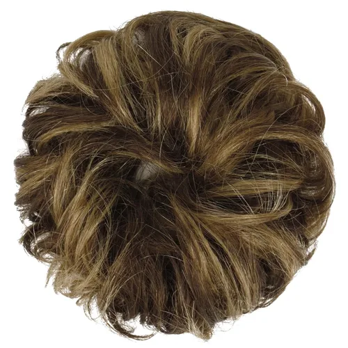 Miniatura 2 de FESHFEN - Extensiones de moño desordenado humano 100% cabello real, piezas de cabello rizado, extensiones de cola de caballo, cabello ondulado