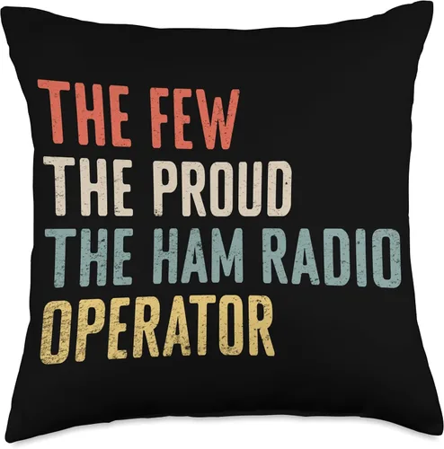 Miniatura 5 de Ham Radio Operator Gifts Amateur Radio Accessories Amateur Retro The Few The Proud The Ham - Almohada de operador de radio, 16 x 16 pulgadas