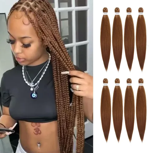 Miniatura 12 de Cabello trenzado preestirado - 12 pulgadas, 8 paquetes, cabello trenzado natural negro corto para trenzas torcidas o trenzas en caja, extensiones