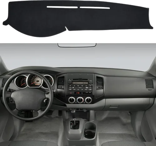 Miniatura 12 de SPEEDWOW Cubierta Alfombrilla para Tablero de Instrumentos Tapete Alfombra Compatible para Toyota Camry 2002-2006 Alfombrilla para Tablero Cubiertas