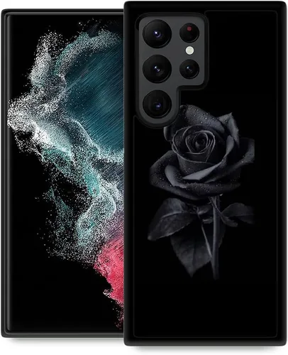 Miniatura 44 de DJSOK Funda compatible con Samsung Galaxy S22 Ultra, diseño con patrón de parachoques trasero, esquinas reforzadas antiarañazos, caver de TPU suave
