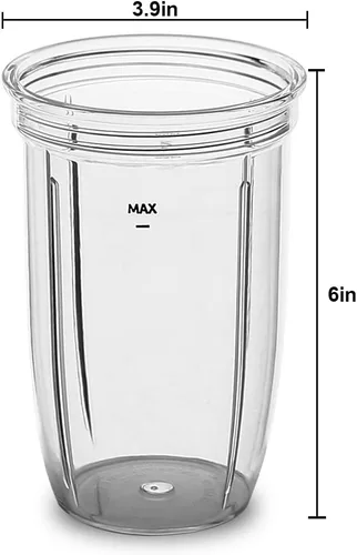 Miniatura 3 de Vaso de piezas de repuesto con tapa para llevar, compatible con NutriBullet Blender Combo NutriBullet Pro 1000 y NutriBullet Select 2.0 (18 onzas)