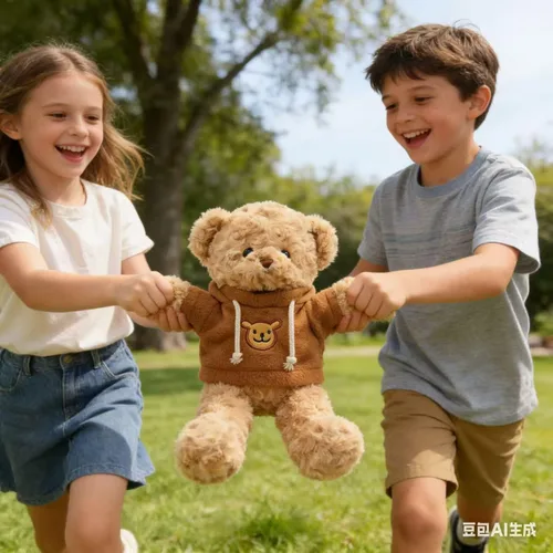 Miniatura 4 de Oso de peluche suave, 11.8 pulgadas, oso de peluche con suéter para cumpleaños, Navidad, día de San Valentín, regalo para niños y novia (marrón-A)