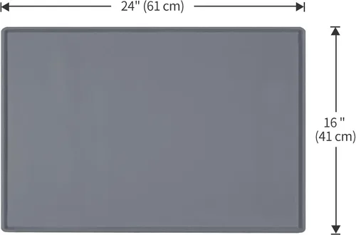 Miniatura 5 de Mantel individual de silicona para cuencos para comer para perros y gatos, impermeable, antideslizante. Tamaño: (18.5 x 11.5 pulgadas) borde elevado
