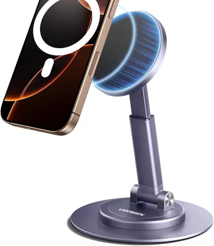 Miniatura 10 de UGREEN Soporte magnético para teléfono MagSafe, soporte de iPhone de altura ajustable para escritorio con rotación de 360° compatible con iPhone 17